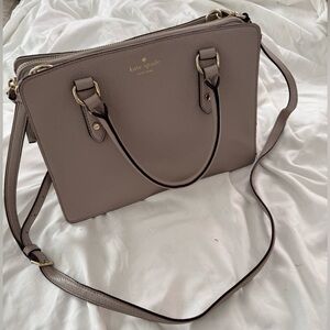 Kate Spade Beige Leather Satchel